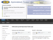Tablet Screenshot of gym-cl.cz